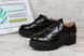 Ботинки лоферы женские черные на каблуке со шнуровкой Mallanee, фото, интернет магазин Nanogu.com.ua
