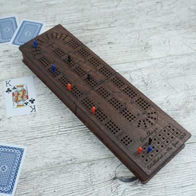 КупитиCribbage з ящиком для карт та фішок – преміальна якість з натурального дерева, компактний дизайн для подорожей і дому. Ручна розкладна дерев'яна настільна гра  фото, в інтернет-магазині взуття Nanogu.com.ua Дніпро, Київ, Полтава, Чернігів, Харків, Запоріжжя, Україна