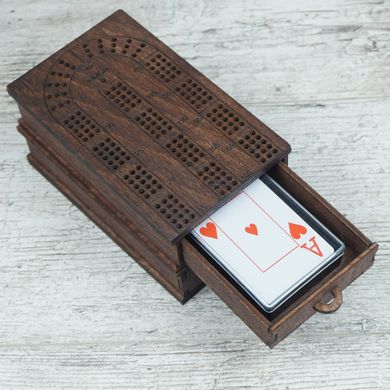 КупитиCribbage з ящиком для карт та фішок – преміальна якість з натурального дерева, компактний дизайн для подорожей і дому. Ручна розкладна дерев'яна настільна гра  фото, в інтернет-магазині взуття Nanogu.com.ua Дніпро, Київ, Полтава, Чернігів, Харків, Запоріжжя, Україна