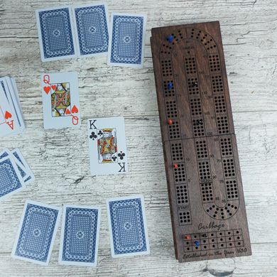 КупитиCribbage з ящиком для карт та фішок – преміальна якість з натурального дерева, компактний дизайн для подорожей і дому. Ручна розкладна дерев'яна настільна гра  фото, в інтернет-магазині взуття Nanogu.com.ua Дніпро, Київ, Полтава, Чернігів, Харків, Запоріжжя, Україна