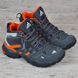 Термо кросівки шкіряні Adidas Gore Tex Terrex сірі з помаранчевим, фото, інтернет магазин Nanogu.com.ua