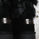 Угги женские сапоги натуральная замша опушка кролик черные с бантами, фото, интернет магазин Nanogu.com.ua