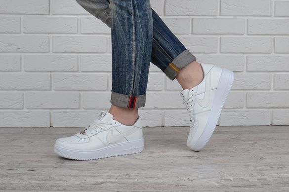 Купить Кроссовки женские кожаные Nike Air Force белые фото, в интернет-магазине обуви Nanogu.com.ua Днепр, Киев, Полтава, Чернигов, Харьков, Запорожье, Украина