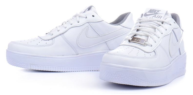 Купить Кроссовки женские кожаные Nike Air Force белые фото, в интернет-магазине обуви Nanogu.com.ua Днепр, Киев, Полтава, Чернигов, Харьков, Запорожье, Украина