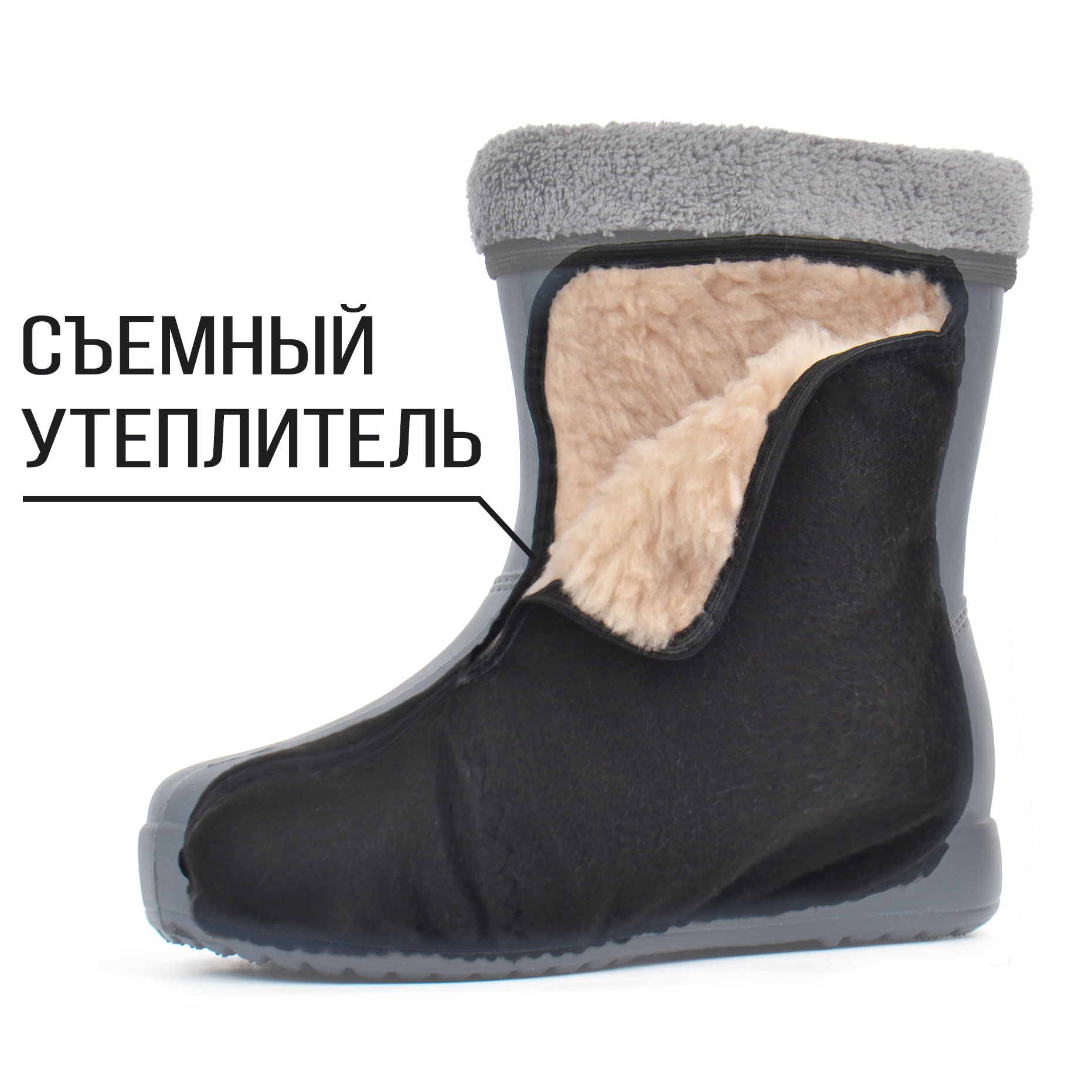 Обувь для слякоти на меху со съемным утеплителем Croc купить в Украине по супер цене