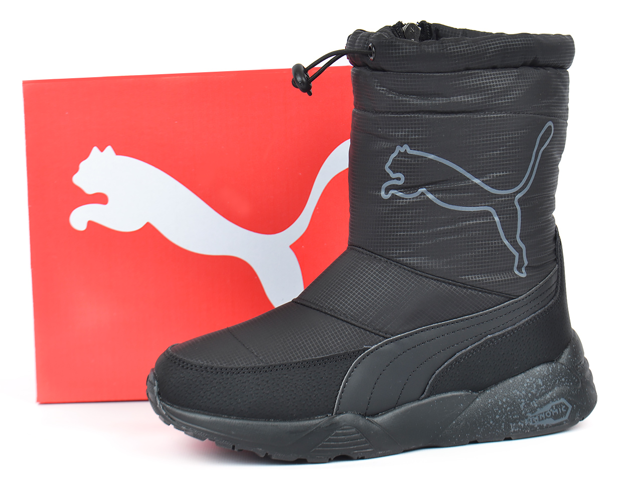 Дутики спортивні зимові чоботи Puma Trinomic чорні з кулісою купити в Україні